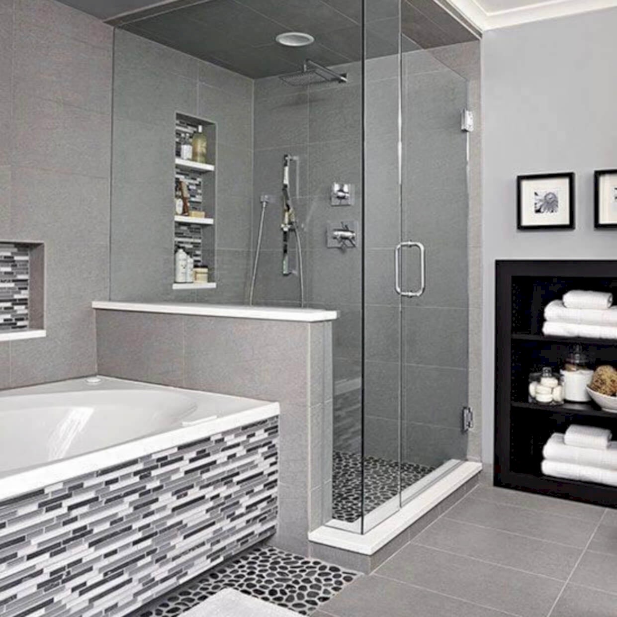 showerglass1 Frameless glass shower enclosure installed in Charleston home